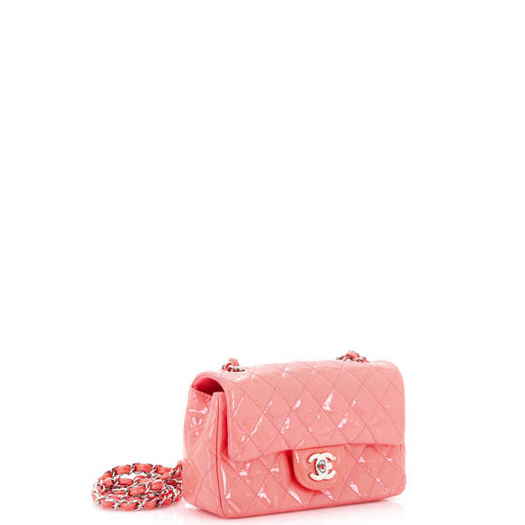 Chanel Mini Classic Single Flap Bag Quilted Patent - Picture 2 of 6
